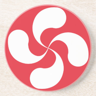 Porta-copos De Arenito Abaixo - - vidro Cruz Basca “Lauburu "