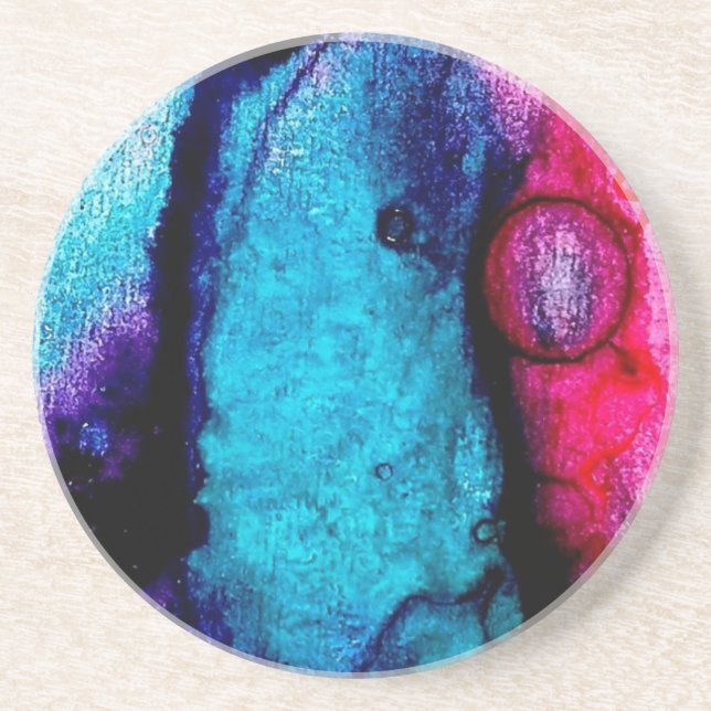 Porta-copos De Arenito Abstrato (Frente)