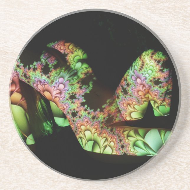 Porta-copos De Arenito Abstrato Formas (Frente)