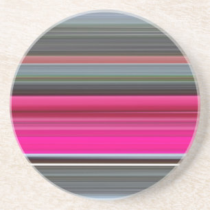 Porta-copos De Arenito Abstrato nº 1: Cerise e cinza