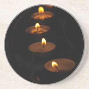 Porta-copos De Arenito Acendendo velas