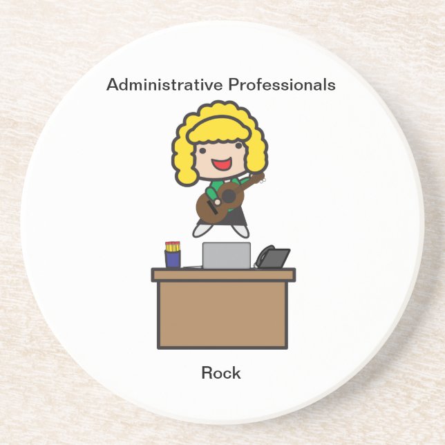 Porta-copos De Arenito Administrativos Professionals Rock (Blonde) (Frente)