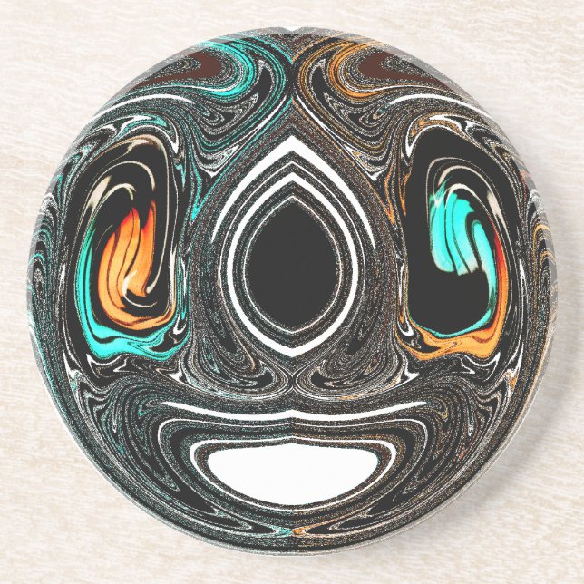 Porta-copos De Arenito African Ethnic Doodle Zebra texturou Art Impressão (Frente)