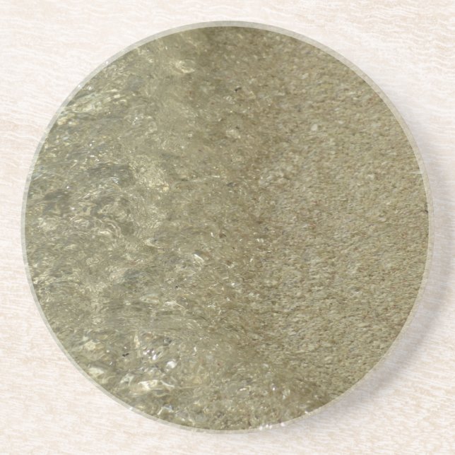 Porta-copos De Arenito Água na fotografia da Abstrato da Beach II (Frente)