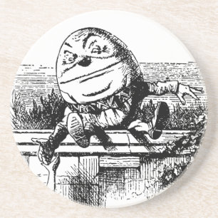 Porta-copos De Arenito Alice no País das Maravilhas retrô, Humpty Dumpty 