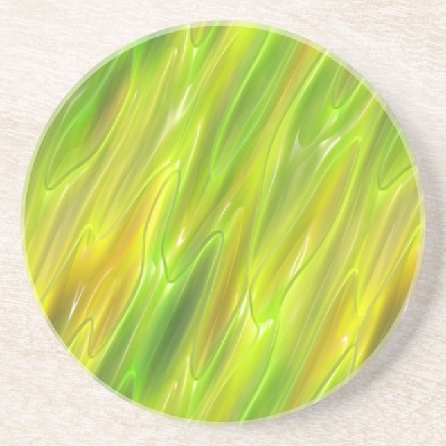 Porta-copos De Arenito Amarelo do líquido (Frente)