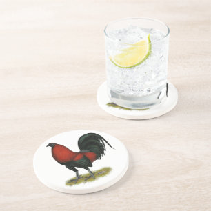 Porta-copos De Arenito American Game BB Black Red Rooster