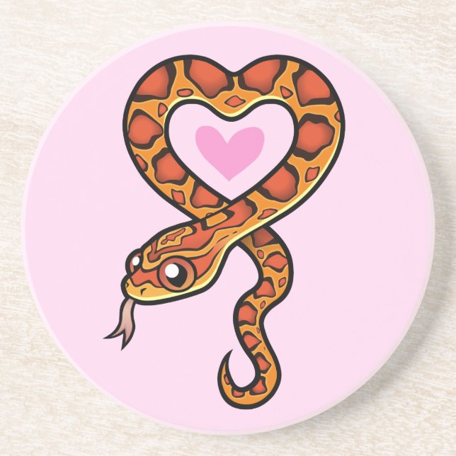 Porta-copos De Arenito Amor de Cobra (Frente)
