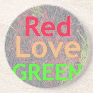 PORTA-COPOS DE ARENITO AMOR VERMELHO DOUTORADO VERDE