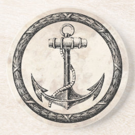 Porta-copos De Arenito Âncora e grinalda