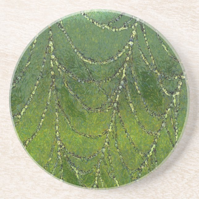 Porta-copos De Arenito Aranha-Aranha com Placas de Abstrato (Frente)