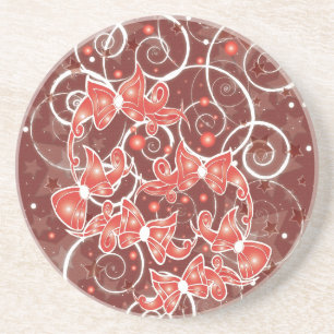 Porta-copos De Arenito Arcos e estrelas de Natal elegantes e bonitos