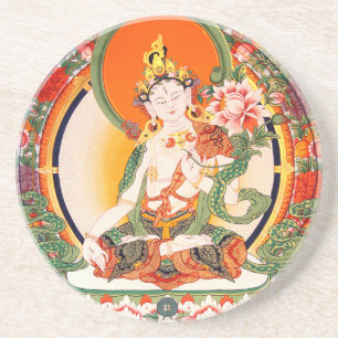 Porta-copos De Arenito Arte budista tibetana bonita