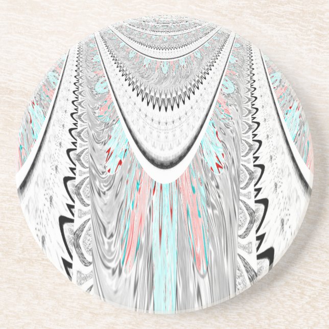 Porta-copos De Arenito Arte impressionante. (Frente)