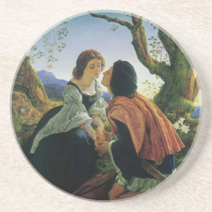 Porta-copos De Arenito Arte Vintage, Amantes ao Crepúsculo, Sir Joseph No