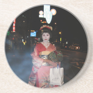Porta-copos De Arenito Asakusa Geisha Neo Tóquio