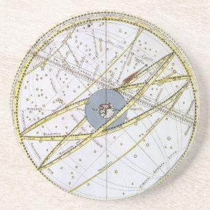 Porta-copos De Arenito Astronomia Celestial por Matthaeus Seutter