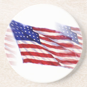 Porta-copos De Arenito Ativando Sinalizador dos EUA