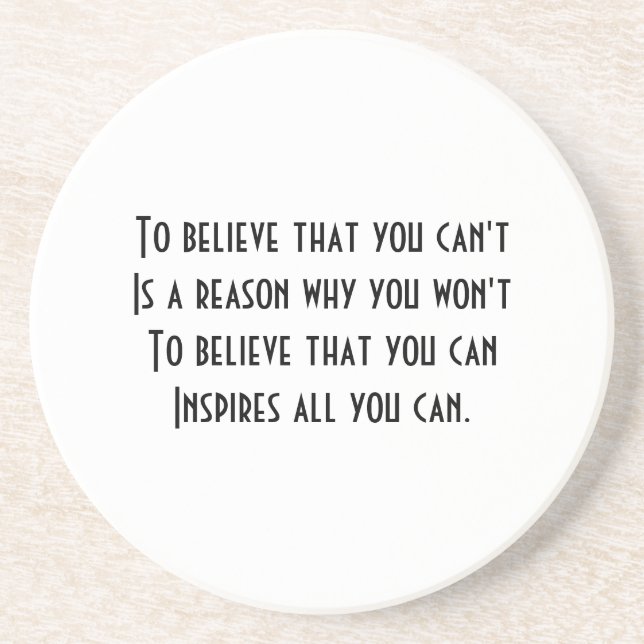 Porta-copos De Arenito Autoconfiança (Frente)