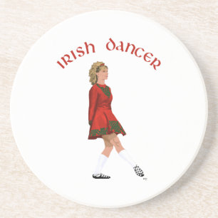Porta-copos De Arenito Bailarino Irlandês de Sapato Macio de Vermelho