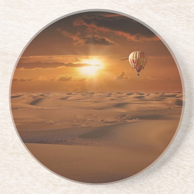 Porta-copos De Arenito balão de ar quente-797 (Frente)