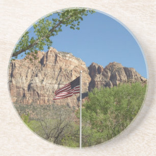 Porta-copos De Arenito Bandeira Americana no Parque Nacional Zion II