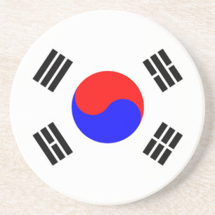 Porta-copos De Arenito Bandeira da Coreia do Sul