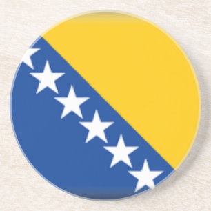 Porta-copos De Arenito Bandeira de Bósnia e de Herzegovina