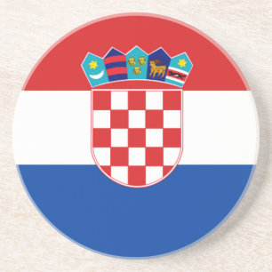Porta-copos De Arenito Bandeira de Croatia