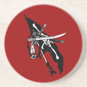 Porta-copos De Arenito Bandeira de Piratas Vintage, Caveira e Ossos Cruza