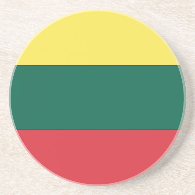 Porta-copos De Arenito Bandeira Nacional da Lituânia (Frente)