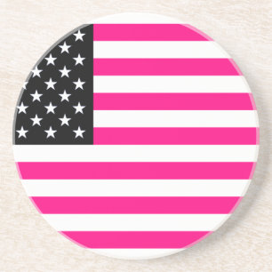 Porta-copos De Arenito bandeira rosa americana