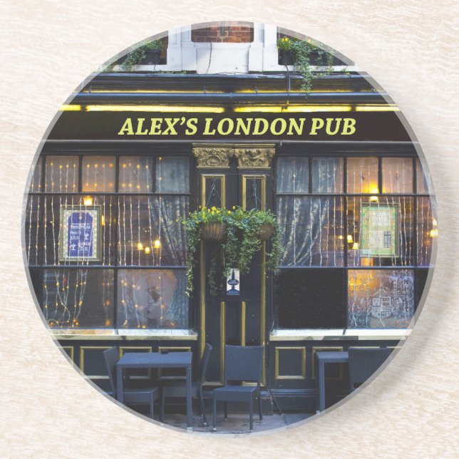 Porta-copos De Arenito Bar da Londres de Alex (Frente)