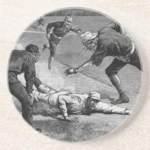 Porta-copos De Arenito Baseball Antigo por Thure De Thulstrup, 1885
