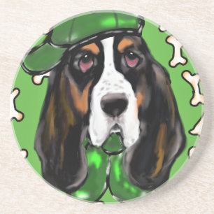 Porta-copos De Arenito Basset Hound
