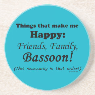 Porta-copos De Arenito Bassoon me faz feliz