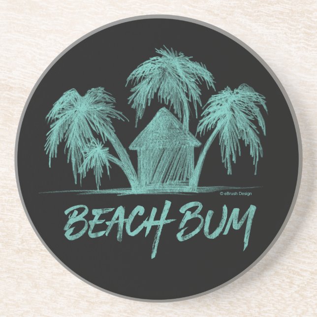 Porta-copos De Arenito Beach Bum (Frente)