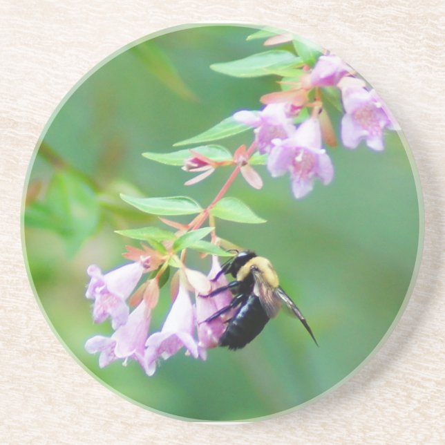 Porta-copos De Arenito Bee and Abelia (Frente)