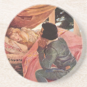 Porta-copos De Arenito Bela Adormecida Vintage por Jessie Willcox Smith