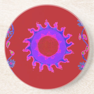 Porta-copos De Arenito Belo e espantoso Design de Motif Mendi Art