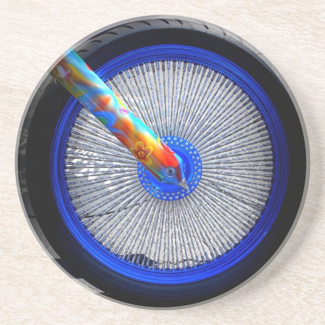 Porta-copos De Arenito Bicicleta do Hippie (Frente)