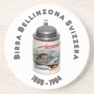 Porta-copos De Arenito Birra Bellinzona Svizzera tampa de cerveja