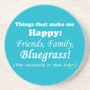 Porta-copos De Arenito Bluegrass me deixa feliz