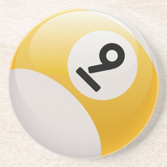 Porta-copos De Arenito Bola nove (Frente)