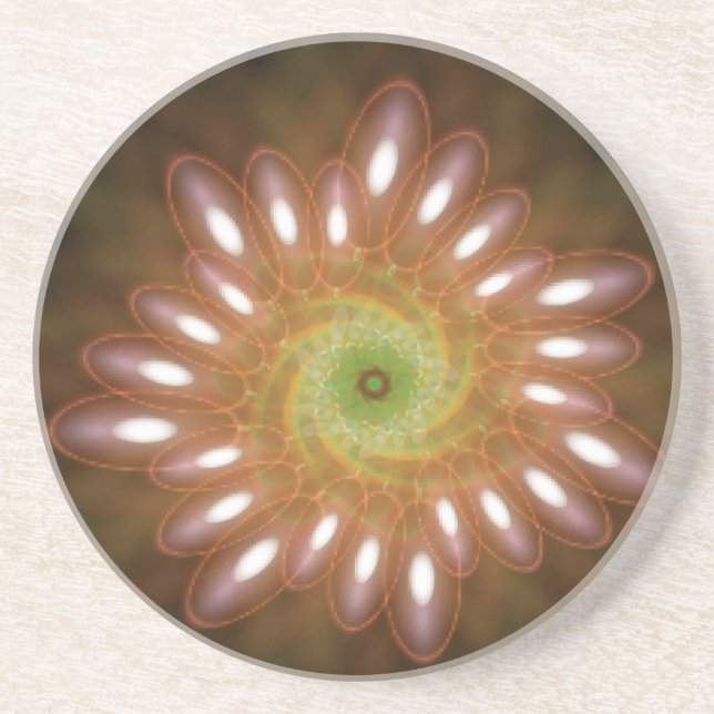 Porta-copos De Arenito Bolhas de sabão rosa em Abstrato (Frente)