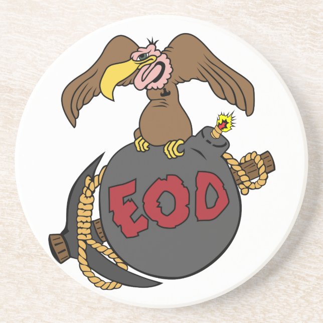 Porta-copos De Arenito Bomba e picareta do Buzzard (Frente)