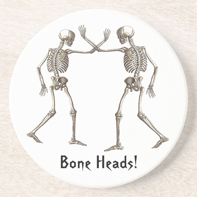 Porta-copos De Arenito Bonehead Halloween (Frente)