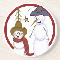 Bonito vaqueiro de Natal Snowman