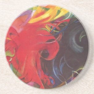 Porta-copos De Arenito Brigas de Formulários por Franz Marc, Vintage Fine