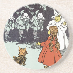 Porta-copos De Arenito Bruxo Vintage de Oz Dorothy Toto Glinda Munchkins